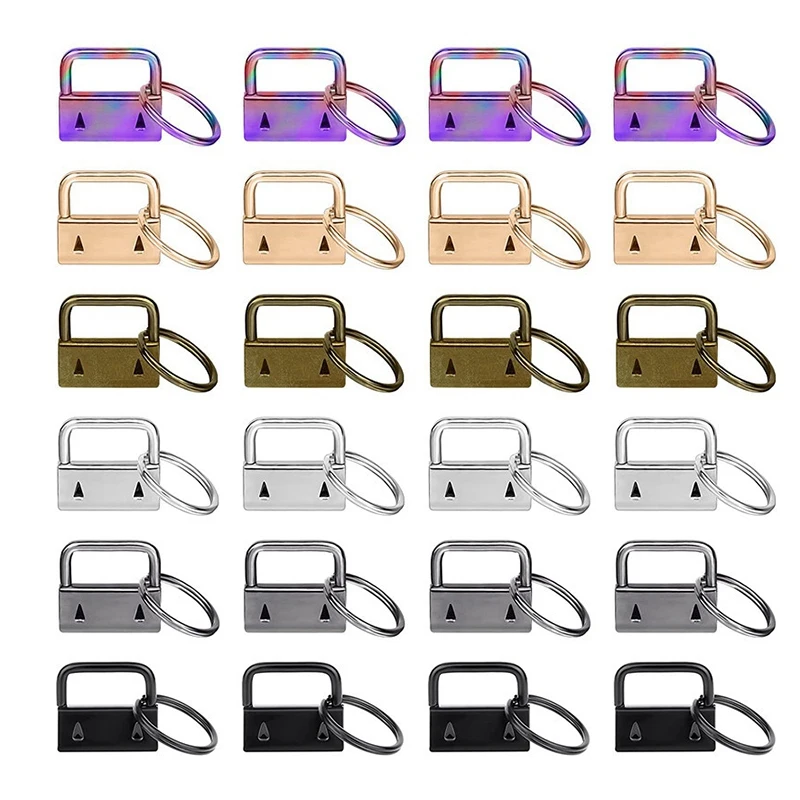 

Фурнитура брелока для ключей, 84 шт., 1 дюймовый брелок для ключей, брелок для ключей, комплект оборудования для ремешка на запястье, брелок дл...