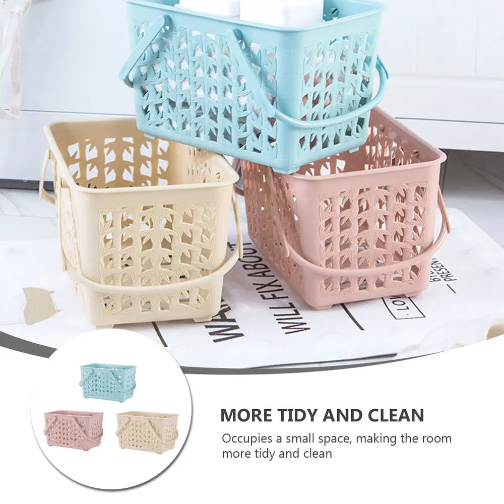 

3Pcs Convenient Practical Premium Storage Basket Bathroom Basket Storage Container Storage Box