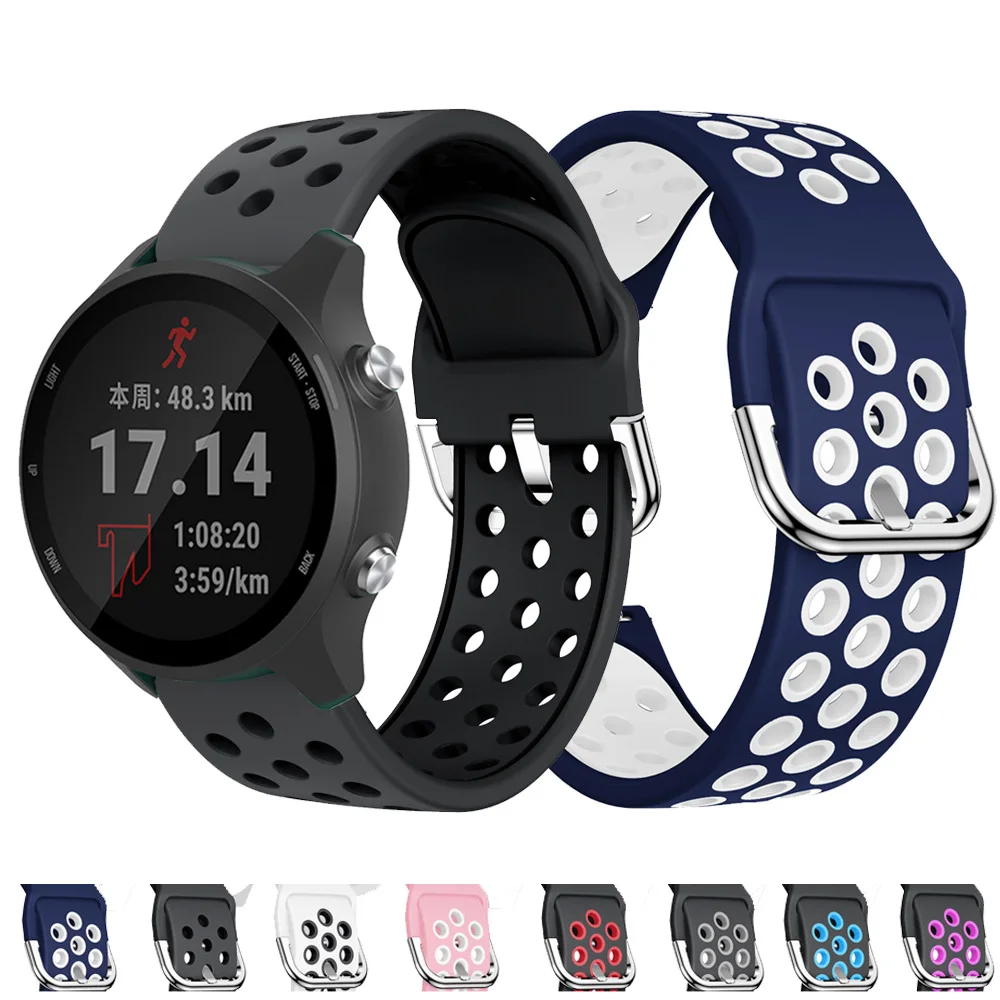 Для Garmin Forerunner 245 и 245M Music 645 силиконовый ремешок для часов 20 мм спортивный браслет