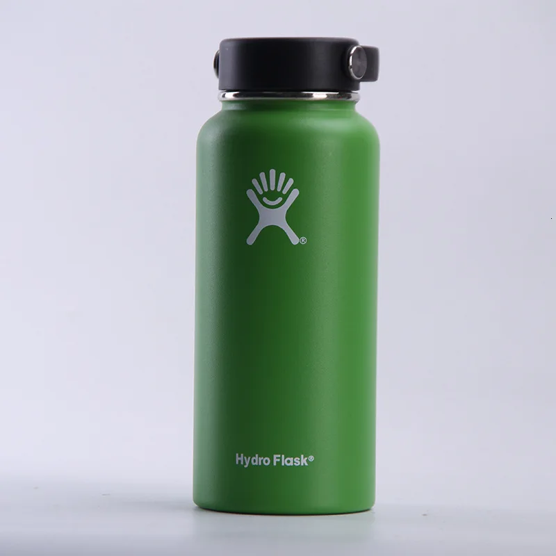 green Гидрофляга бутылка воды Фрост 32 унции Hidro фляжка сиреневый 40 унций Hyrdoflask 18 унций дропшиппинг Рождественский подарок - Цвет: green