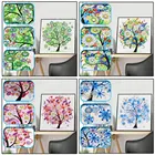 Алмазная вышивка четыре сезона, деревья, алмазная живопись специальной формы, рукоделие, стразы 5d, вышивка крестиком 30x30 см