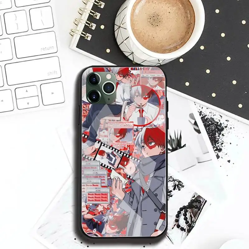 anime haikyuu hinata attacks phone case tempered glass for iphone 12 pro max mini 11 pro xr xs max 8 x 7 6s 6 plus se 2020 cover free global shipping