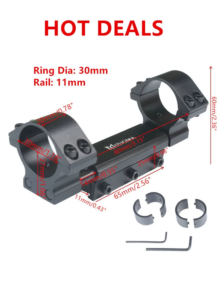 Крепление для тактического прицела Picatinny Rail Weaver 20 мм адаптер крепление для ружья прицел база винтовка страйкбол охота 25 слотов длинная база 257 мм