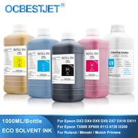 1000mlset eco solvent eco solvent ink for epsonrolandmimakimutoh dx4 dx5 dx6 dx7 dx10 tx800 xp600 5113 4720 i3200 printhead