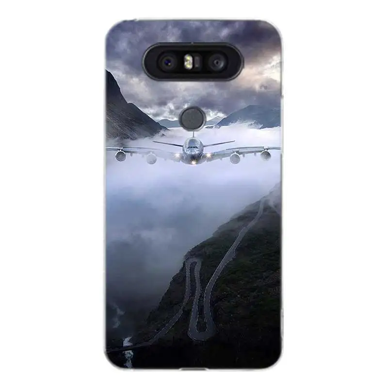 Самолет Сотовая связь чехол с крышкой и узором мягкий резиновый для LG Q8 Q7 Q6 G6 G7 G5 G4
