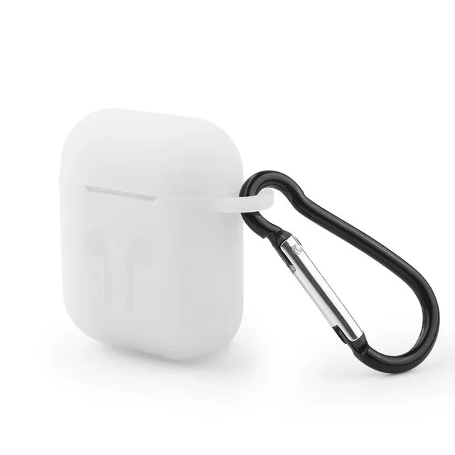 Белый 1 шт. Мягкий силиконовый чехол для Airpods чехол милые Мультяшные наушники чехол для Apple гарнитура наушники крышка 3D Наушники Аксессуары - Цвет: Белый