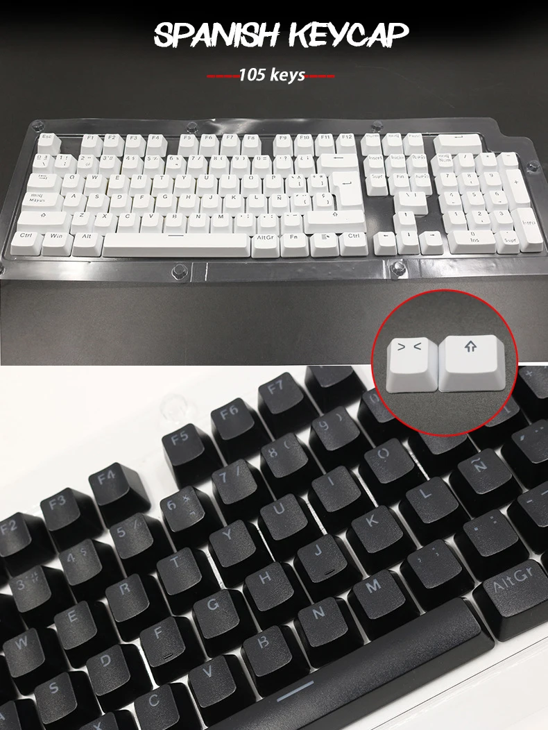 104 ключей PBT русские/французские/испанские/корейские брелки MX переключатели DIY Замена для механической клавиатуры logitech G502 Cherry Mx