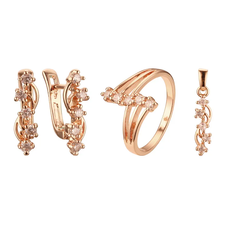 Ожерелье с серьгами Ювелирные наборы офисный стиль Женские изделия Белый