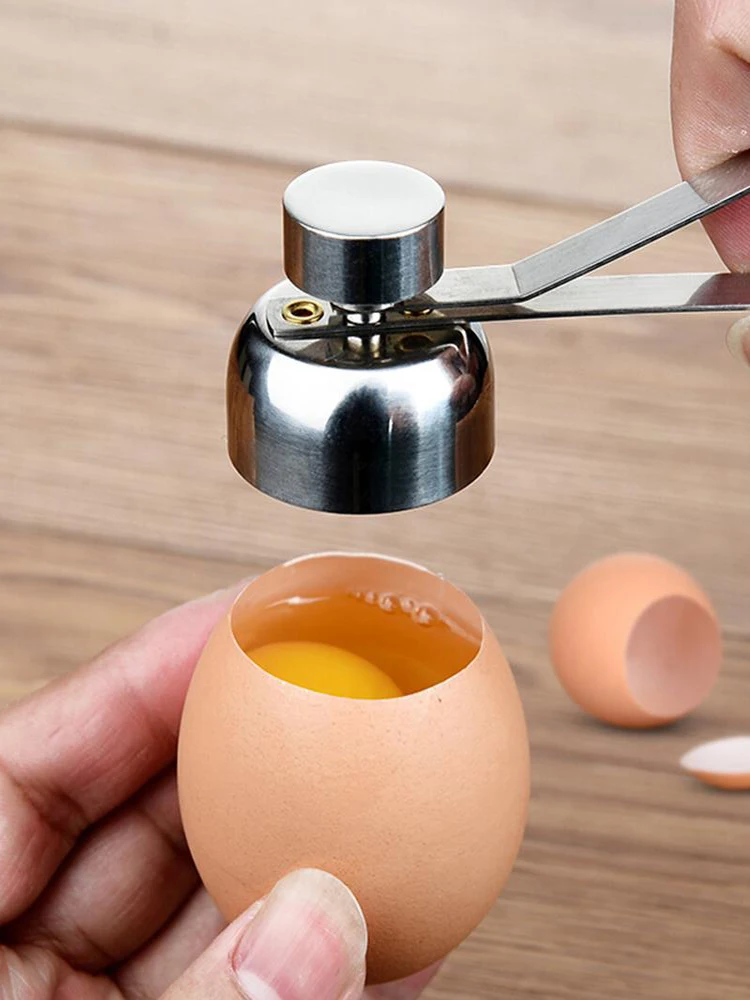 

New Practical Metal Egg Scissors Egg Topper Cutter Shell Opener Stainless Steel Boiled Raw Egg Open Creative Kitchen Tools Set