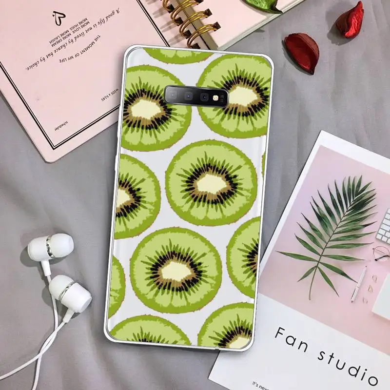 

Kiwi green fruit Phone Case Transparent For Samsung Galaxy A 71 21s S note 8 9 10 plus 20 ultra