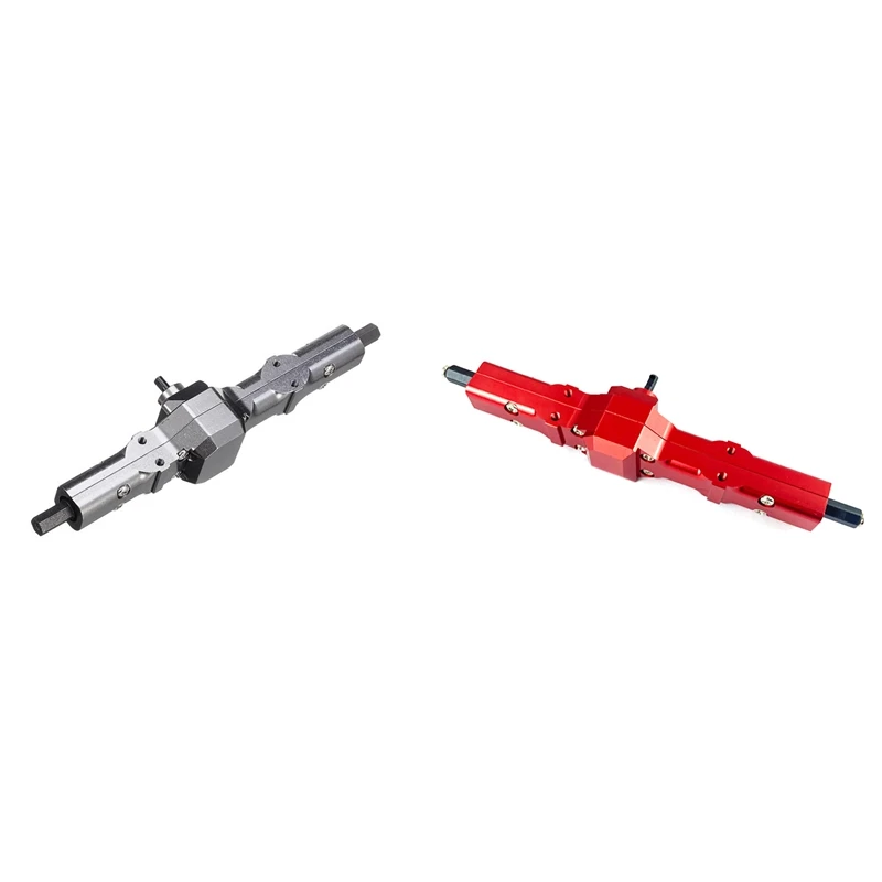 

2 компл. Для WPL D12 1/12 RC Car металлические детали для модернизации, задний мост, коробка передач, Сменные аксессуары, титан и красный