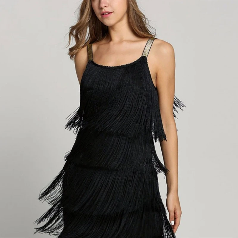Женское платье с кисточками UZZDSS сексуальное летнее пляжное оборками на бретелях