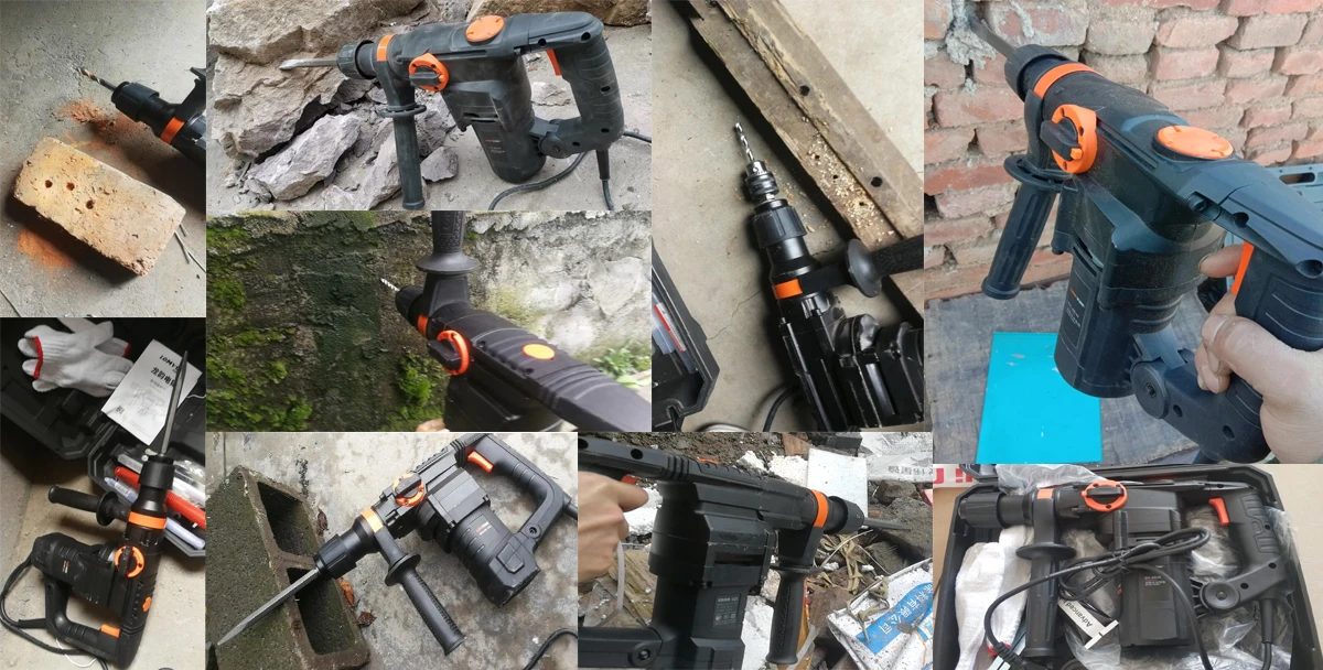 LOMVUM 220 В электрический перфоратор, перфоратор, электрическая дрель, перфоратор, 4 функции, электроинструмент, промышленный, 4580 Вт, ударная дрель