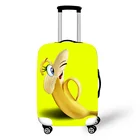 Забавный защитный чехол для багажа в виде банана, эластичный чехол для чемодана, подходит для чемодана размером 18 - 32 дюйма, аксессуары для багажа