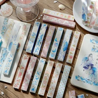 strip gilded stickers washi tape set peach creative diary diy decorative stickers aesthetic kawaii cute stationary supplies