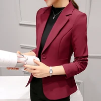 womens blazer white black red slim business suit autumn spring casual fashion jackets office korean blazers chaqueta de mujer