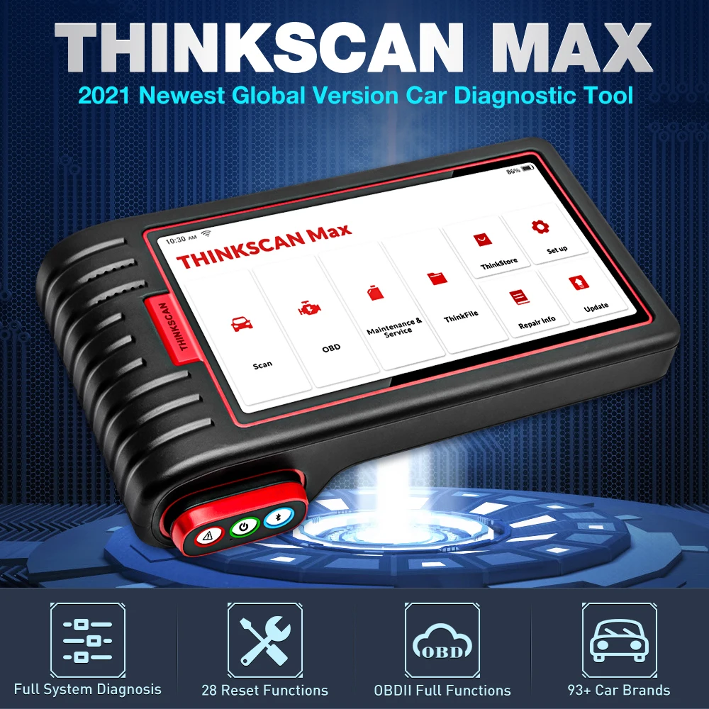 THINKCAR THINKSCAN MAX EOBD ECU кодирование действие тест 28 сброс полной системы OBD2