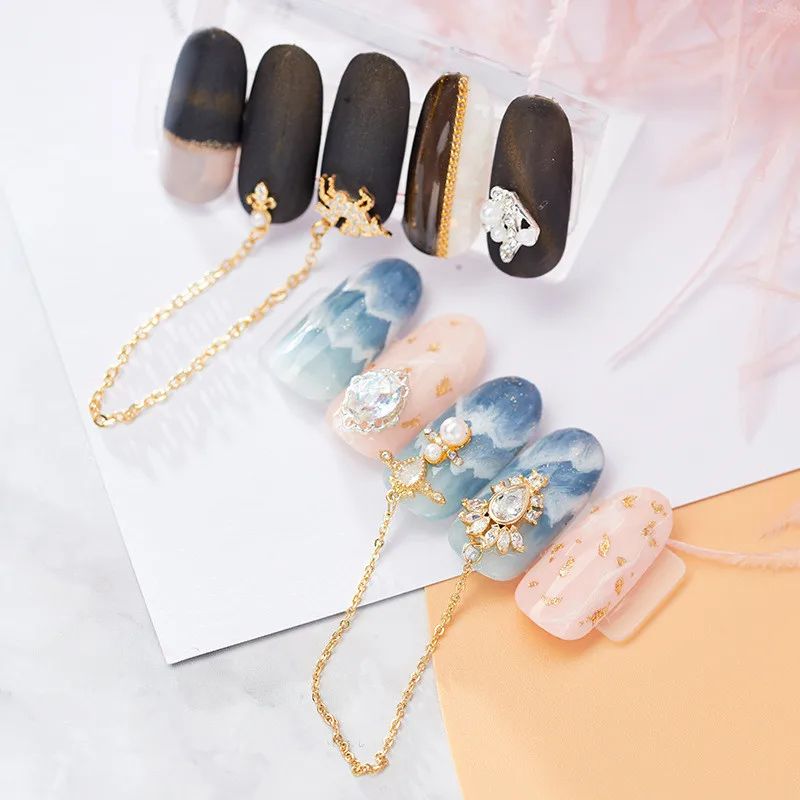 

High-quality Shiny Multi-style Optional Nail Art Zircon Chain Diamonds Rhinestones DIY Nail Art Jewelry Decorative Accessories
