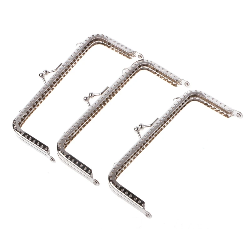 

1pc Sew Holes Purse Handbag Handle Metal Coins Bag Kiss Clasp Frame 12cm D0UD