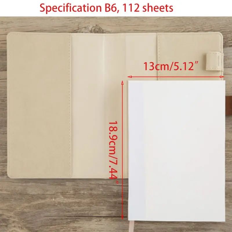 

OOTDTY B6 Travel Notebook with Combination Lock Faux Leather Animals Diary Journal Notepad Pen Holder School Office Stationery