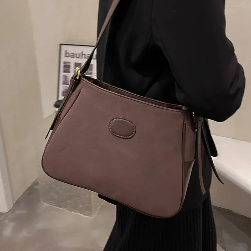 

Luxury Women Shoulder Bags Designer Matte Female Handbag Vintage Solid Color Crossbody Bag Ladies Scrub Pu Leather Messenger Bag