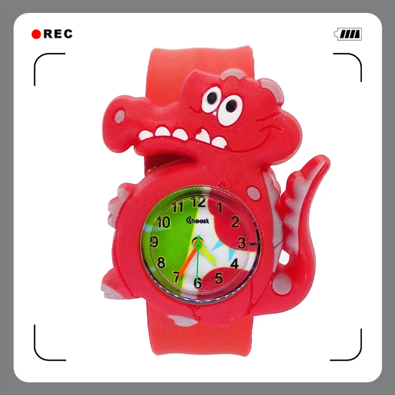 Часы с мультяшным тигром крокодиловым принтом для мальчиков детские часы