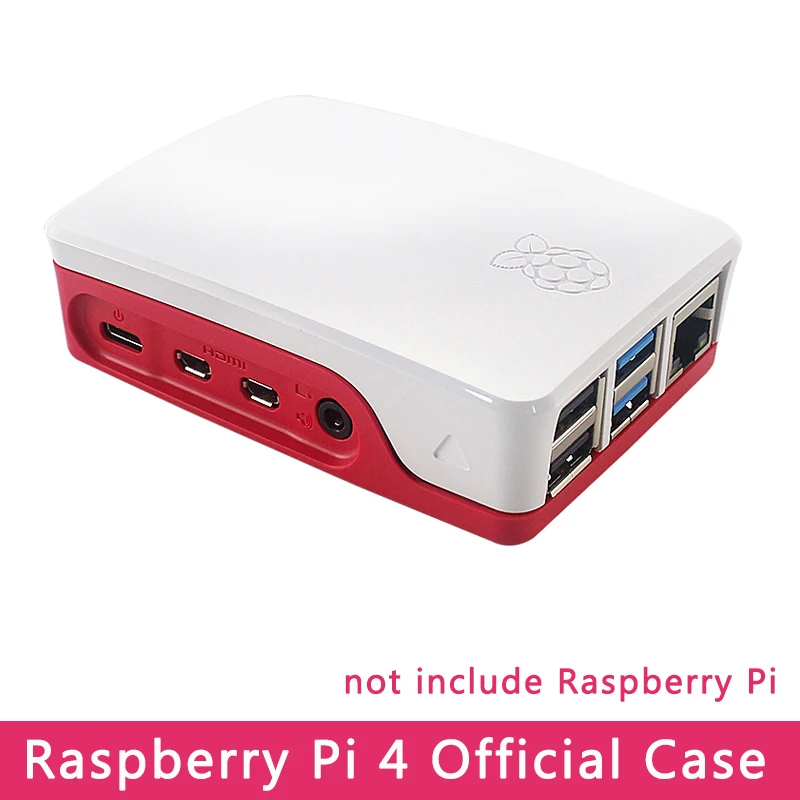 Оригинальный Официальный чехол для Raspberry Pi 4 белый и красный корпус пластиковый