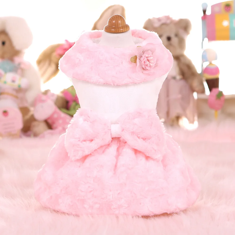 Новые осенне зимние женские теплые платья с тиснением в виде кролика для