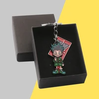 new anime hunter x hunter keychain metal dog tag key chain ring holder men gift jewelry choker chaveiro pendant porte clef