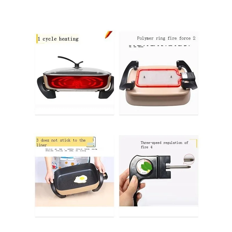 commercial appareil keukenapparaten catering equipment aparato cocina kitchen appliance materiel cuisine electric skillet free global shipping