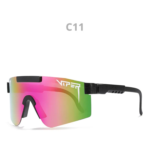 

pit viper High Quality Polarized Sunglasses Flat Top Windpro of Sport Fashion Eyewear TR90 Blue Frame Mirrored Lens Sun Glasses
