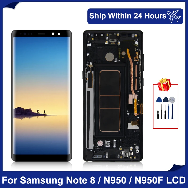 

6.3" Original For Samsung Galaxy NOTE 8 LCD Display Touch Screen Digitizer Assembly For Samsung N950 N950F Replacement Parts
