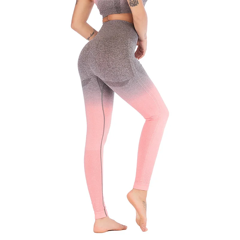 

Women's Seamless Gradient Stretchy Yoga Pants Comfortable High Waist Control Ultra Soft Lightweight Leggings