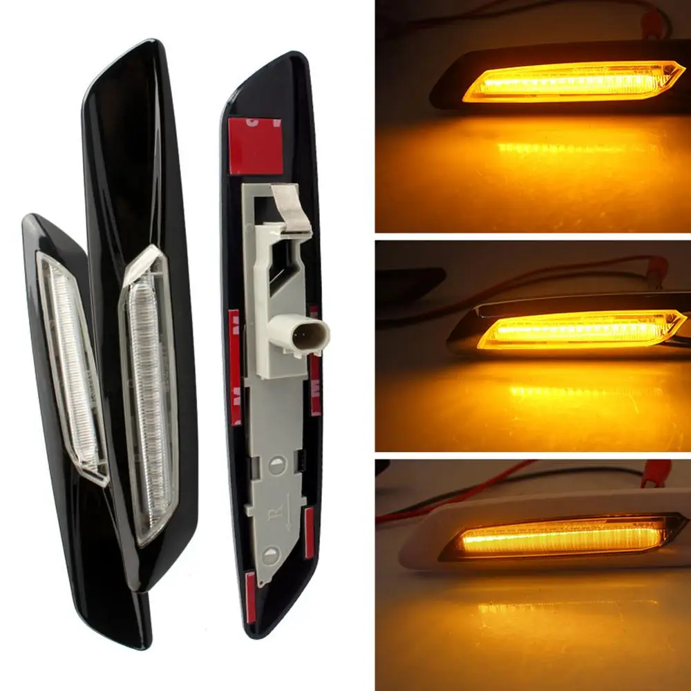 

2Pcs/Set LED Colourful Fender Side Marker Lights Turn Signal Lamp For 1series E81 E82 E87 E88 3series E90 E91 E92E93 5series E61