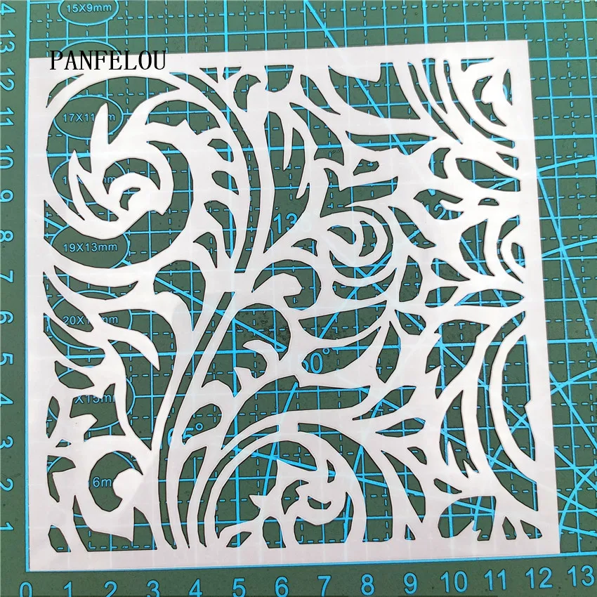 Трафареты для скрапбукинга с цветочным хвостом 13*13 см Пластиковая форма сделай