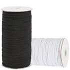 4 мм, 5 мм, 6 мм, 8 мм, 10 мм, 12 мм, плетеная катушка, белый, черный плоский эластичный шнур, шитье, вязание, резиновая стрейчевая веревка, сделай сам, маска, одежда