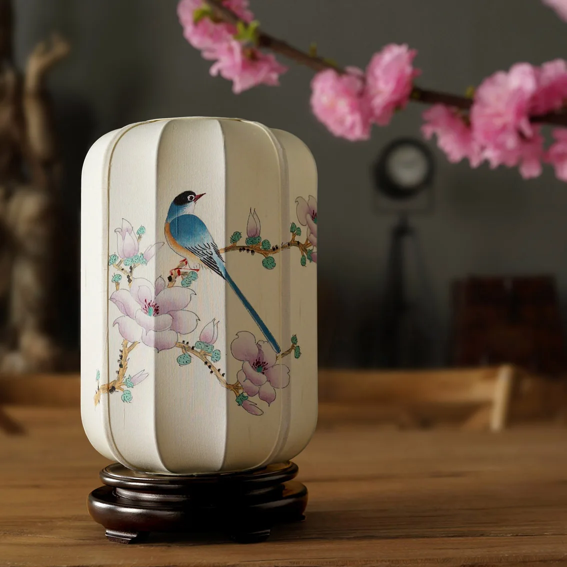 

Decoration New Chinese Table Lamp Bedroom Bedside Lamp Living Room Desktop Marriage Dowry Retro Small Night Lamp