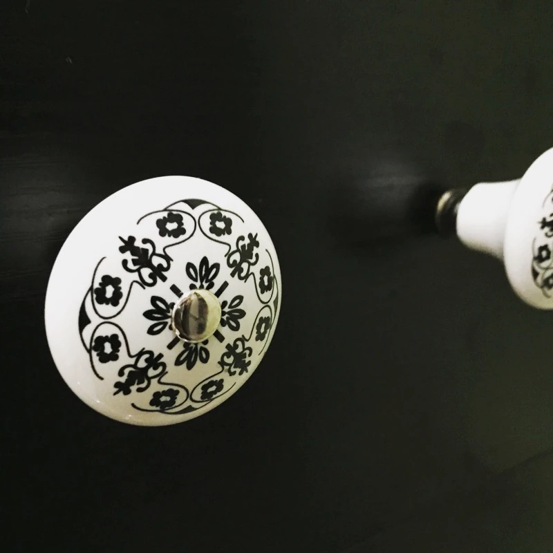 Ручка для шкафа с цифровым рисунком ручка в стиле ретро керамическая одним