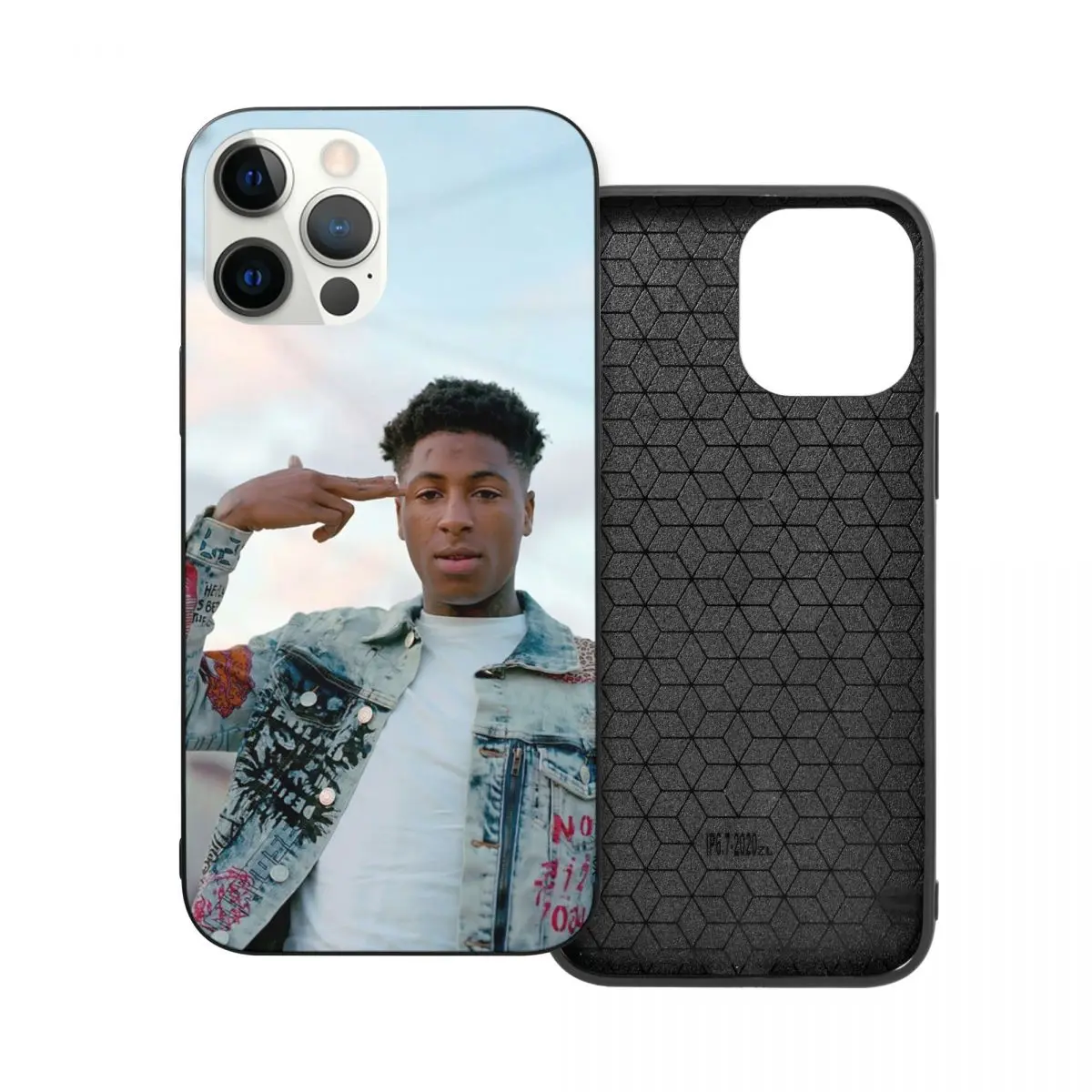 

Youngboy PC Glass TPU Phone Case for iPhone 13 12 11 Xs Xr X Pro Max Mini 7 8 Se2 Plus 6 6S