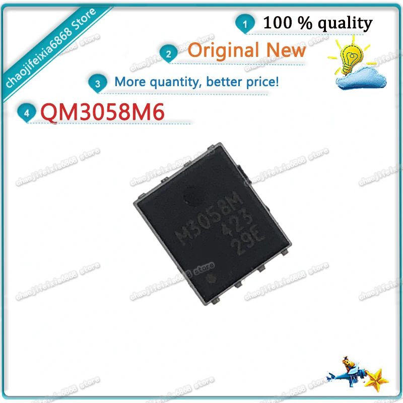 10 шт./лот! QM3058M6 M3058M QFN8 3058 140A/30V MOS FET N-channel NEW ORIGINAL | Электронные компоненты и