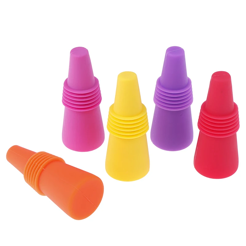 

1pc Wine Stopper Random Reusable Silicone Wine Bottle Stopper And Beverage Bottle Stoppers