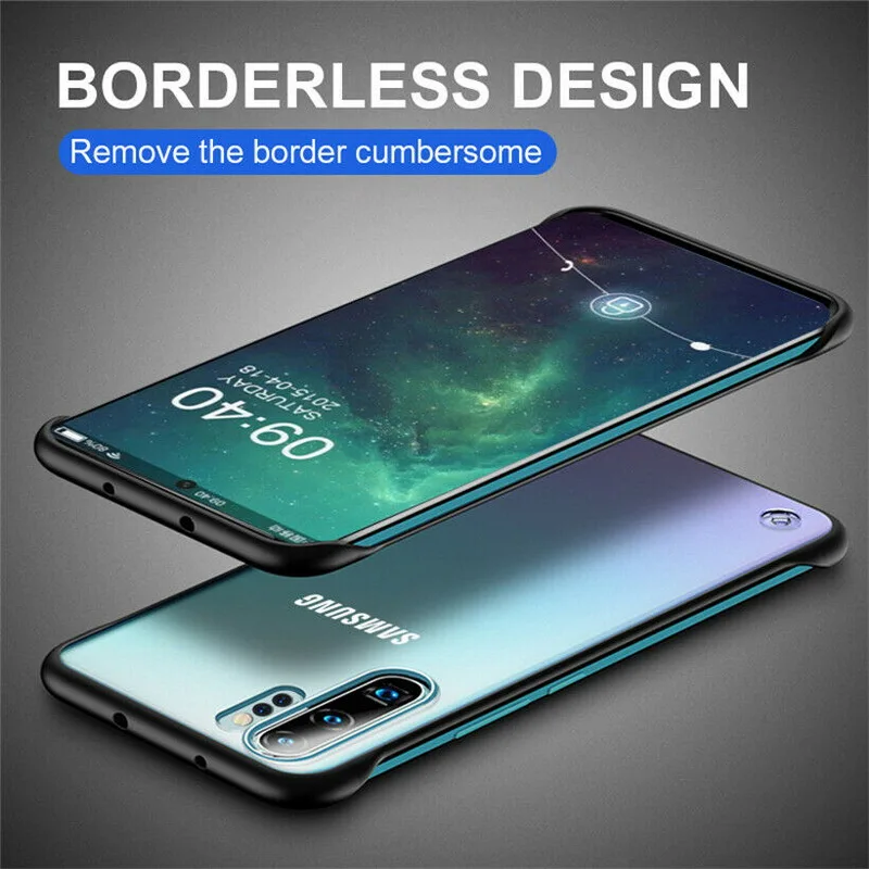 

Oppselve Frameless Matte Case Protective Shell With a Ring Cover For Samsung A51 A71 S9 S10e S20 Plus A20 A30 Note 8 9 10 Pro