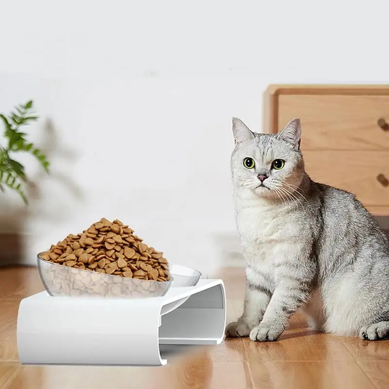 Двойная миска для кошек Нескользящие миски питомцев и воды собак защитные шейные