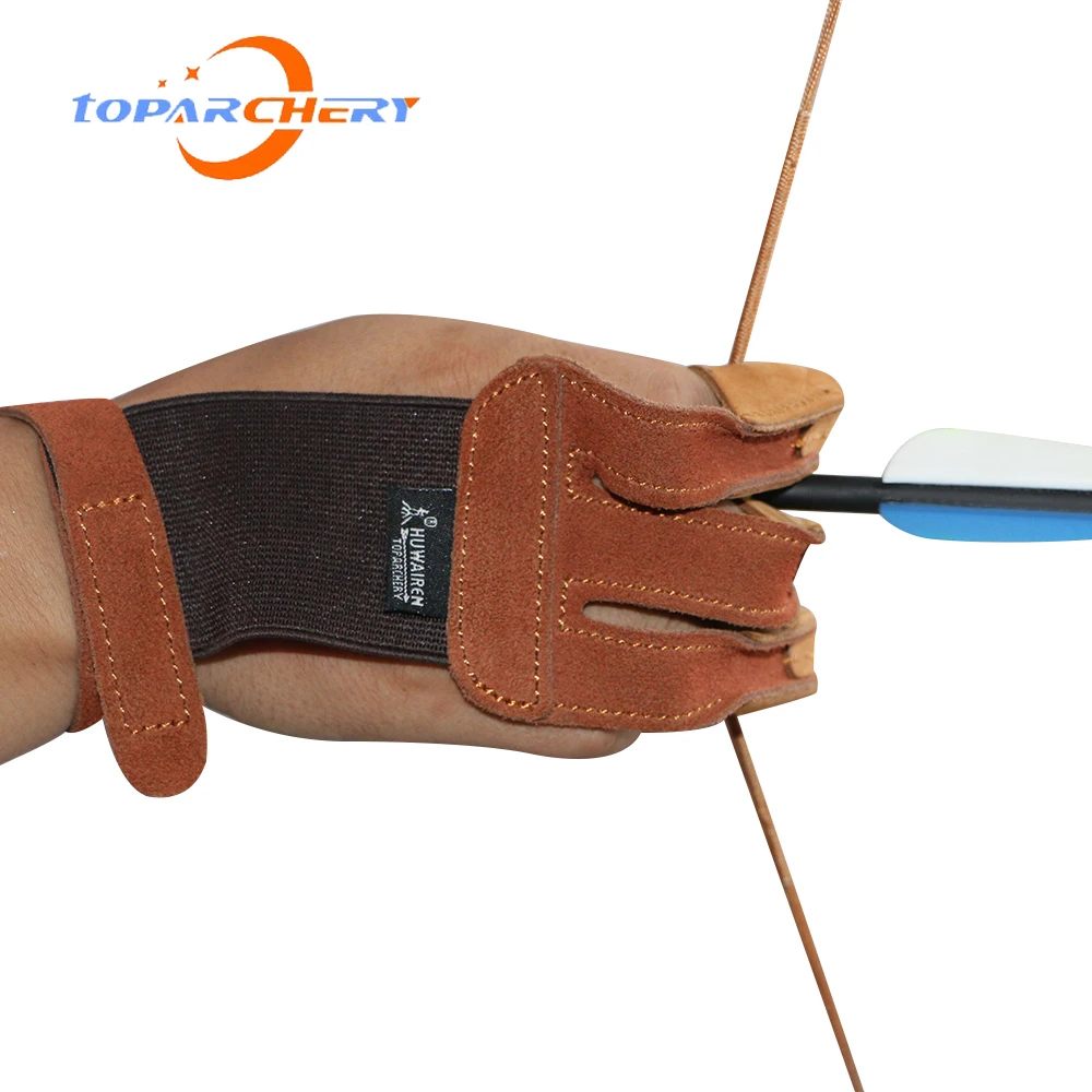 Защита для пальцев Защитная перчатка трех профессиональный лук стрельбы из лука