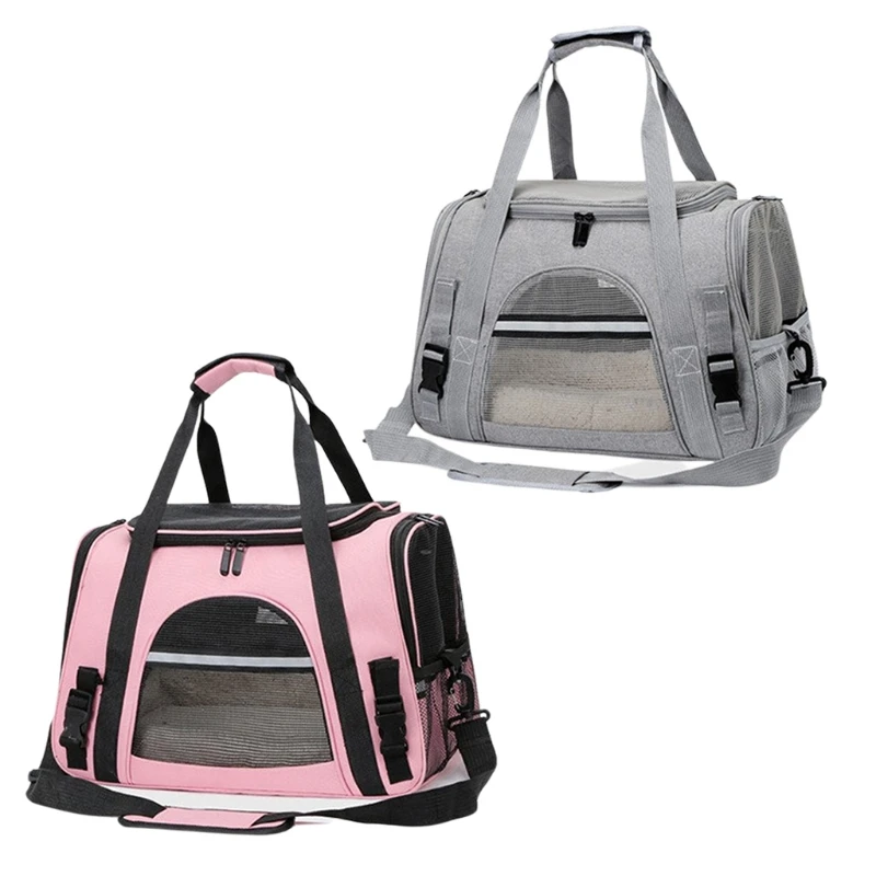 

50LB Portable Pet Carrier Folding Single Shoulder Bag Breathable Carrying Handbag for Small Dogs Puppies Cats Messenger Bag