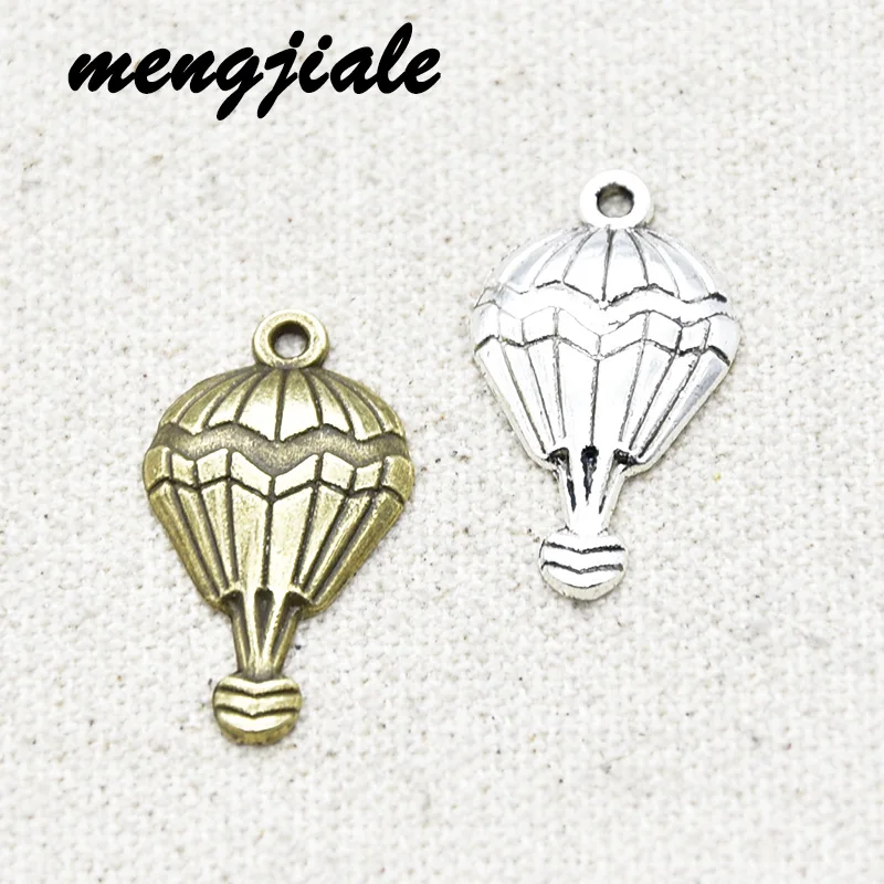 

15pcs Wholesale Two Color Hot Air Balloon Charms Alloy Metal Pendants For DIY Handmade Jewelry Accessories Making 29*17mm