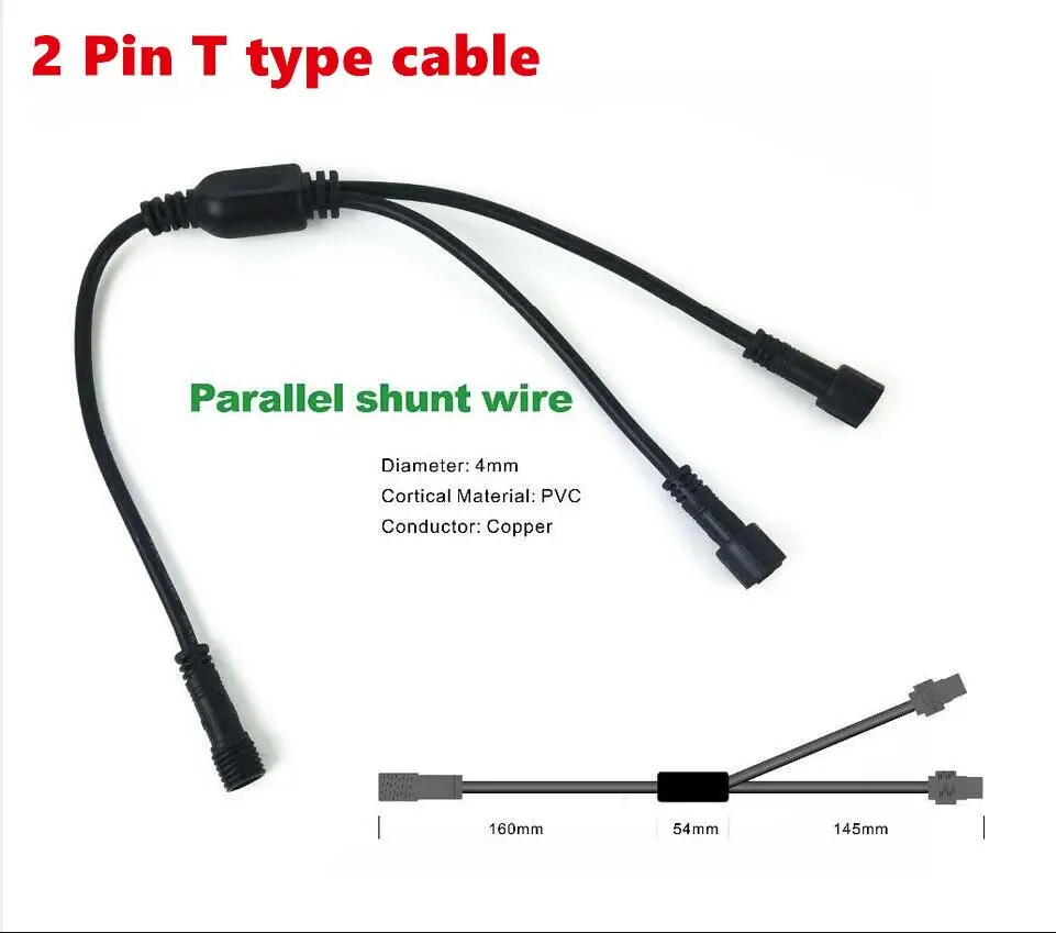 2 контактный водонепроницаемый коннектор адаптер винтовой замок электрический