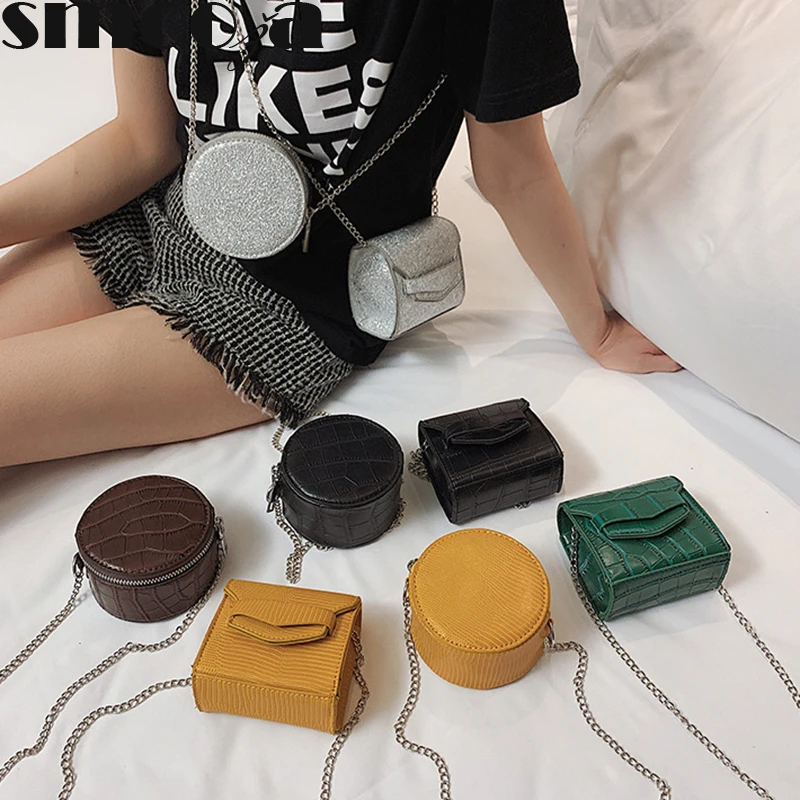 Маленькие яркие сумки через плечо SMOOZA из искусственной кожи аллигатора для