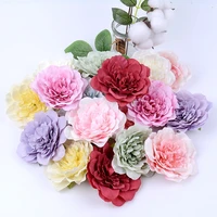 10cm large peony artificial flower head diy wreath handmade craft fake flowers party supplies for wedding home decoration
