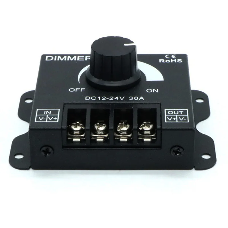 RF светодиодный бесступенчатый диммер DC 12V 24V 30A 720W с пультом дистанционного